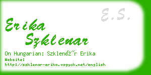 erika szklenar business card